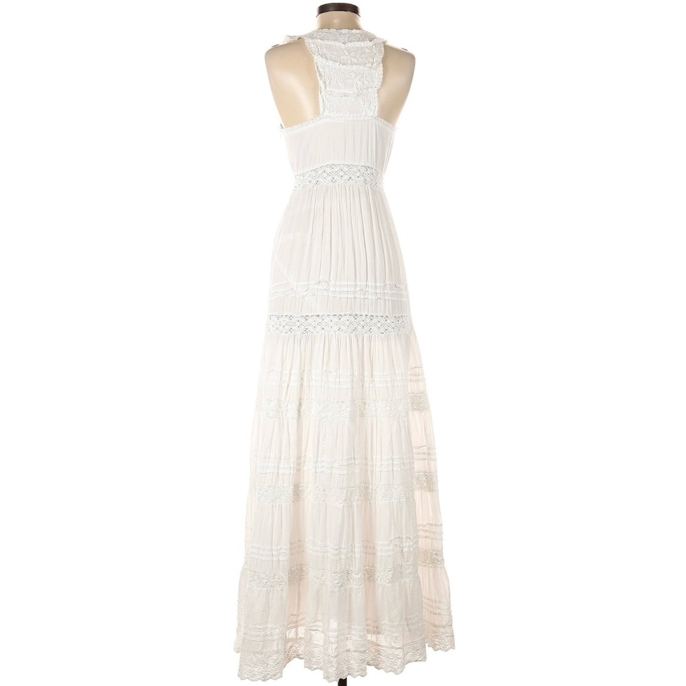 White Boho Lace Maxi Dress - Picture 2 of 3
